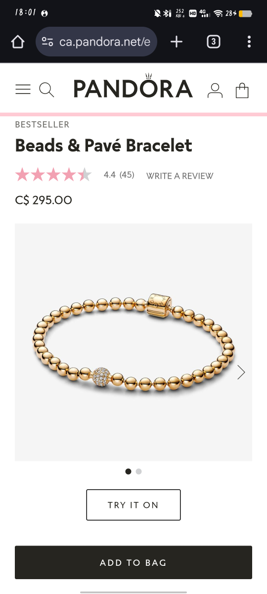 Gold Beaded Bracelet with Diamond Accent - photo 4