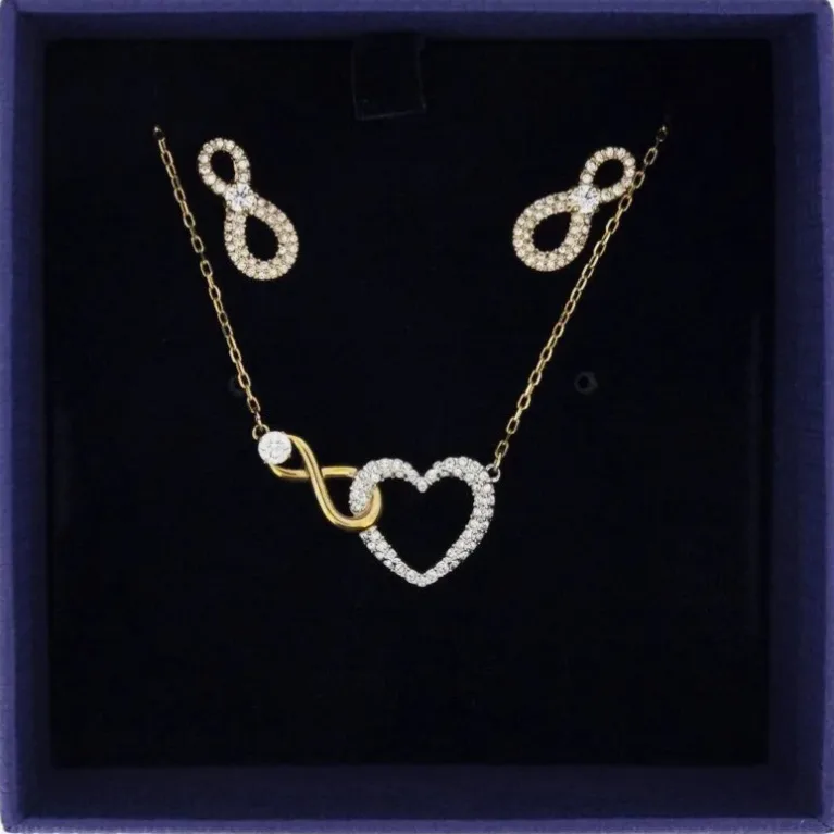 Swarovski Infinity Heart Necklace and Earrings Set image indicator(3)