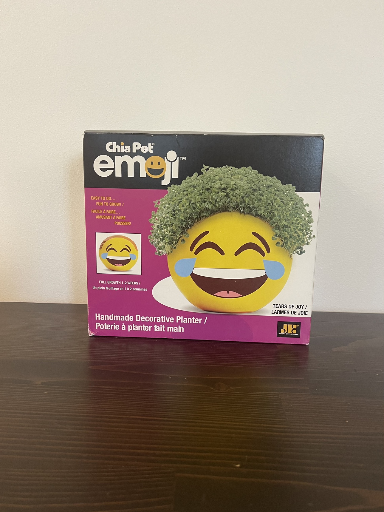 Chia Pet Emoji Tears of Joy Planter