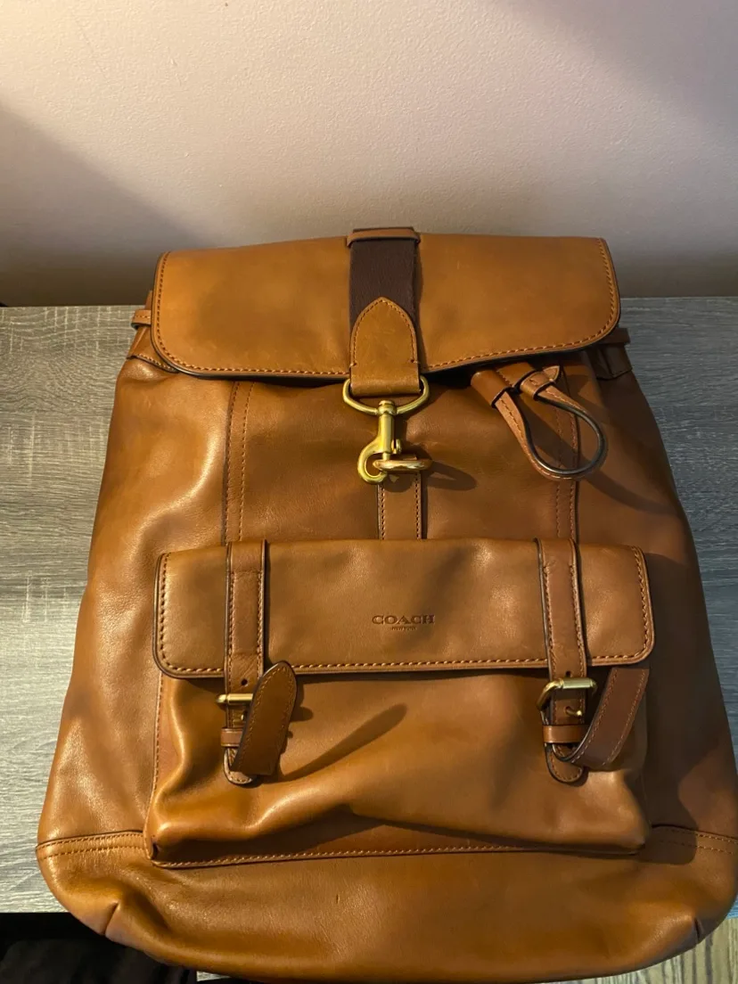 Coach Leather Backpack thumbnail