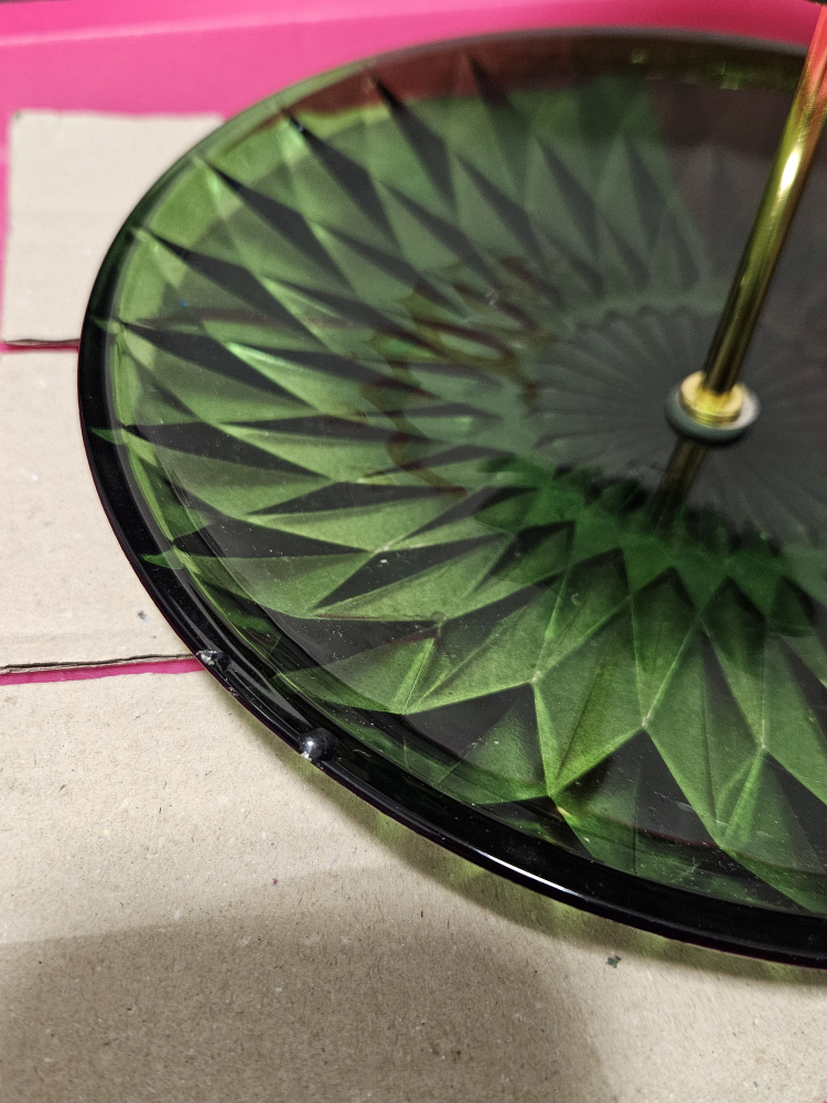 Green Glass Three-Tier Serving Stand - photo 4