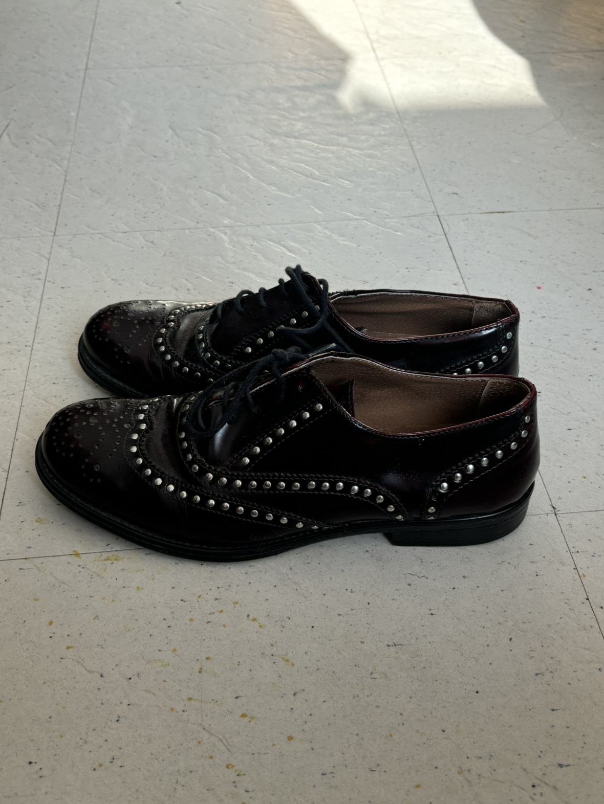Brown Creeks Studded Oxfords Shoes - photo 3