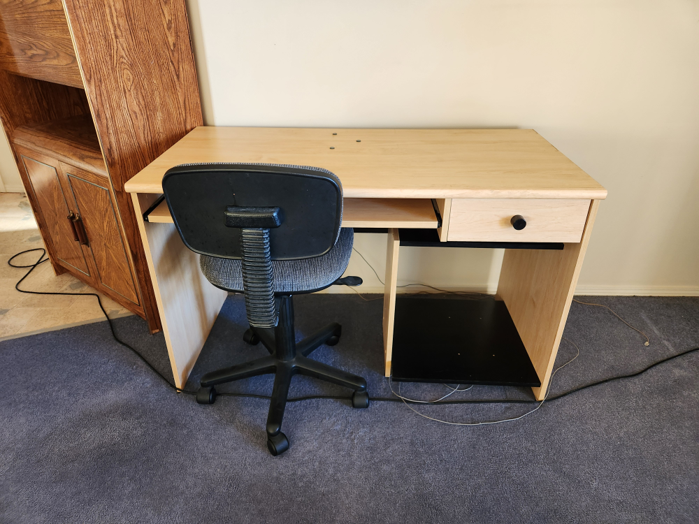 Computer Desk with Keyboard Tray and Drawer