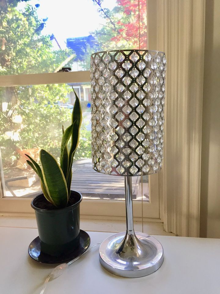 Crystal Glitz and Chrome Table Lamp
