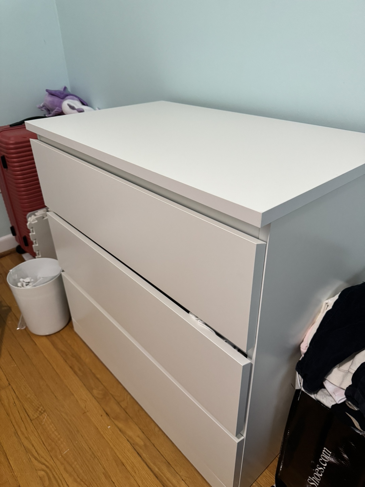 IKEA MALM White Three-Drawer Dresser - photo 2