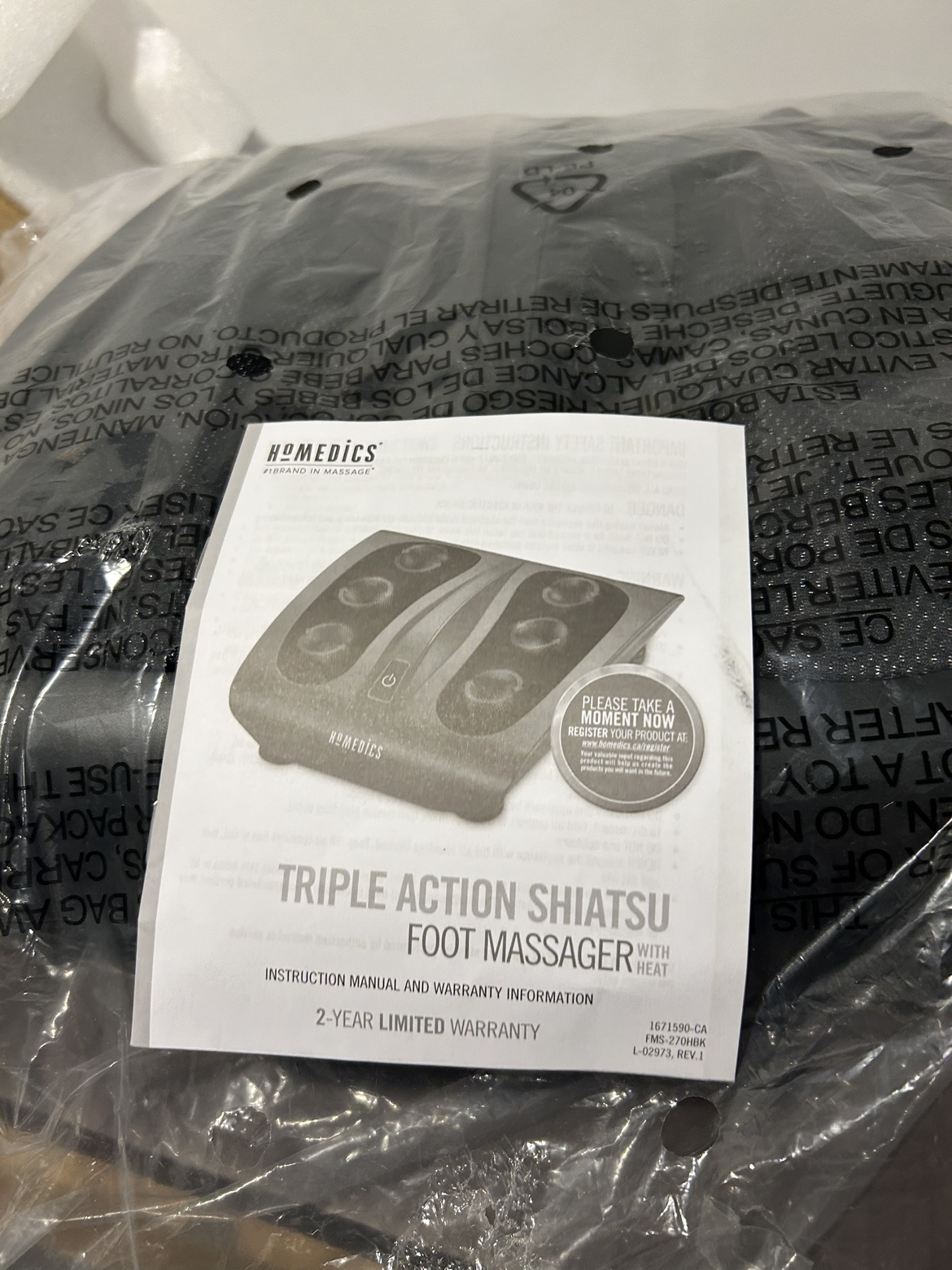 Homedics Triple Action Shiatsu Foot Massager with Heat - photo 5