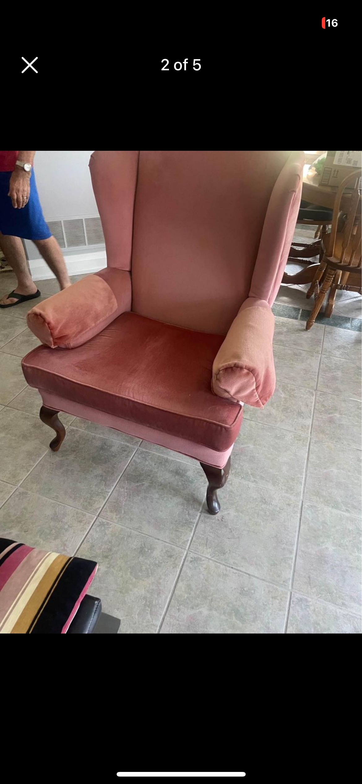 Pink Wingback Chair - photo 2