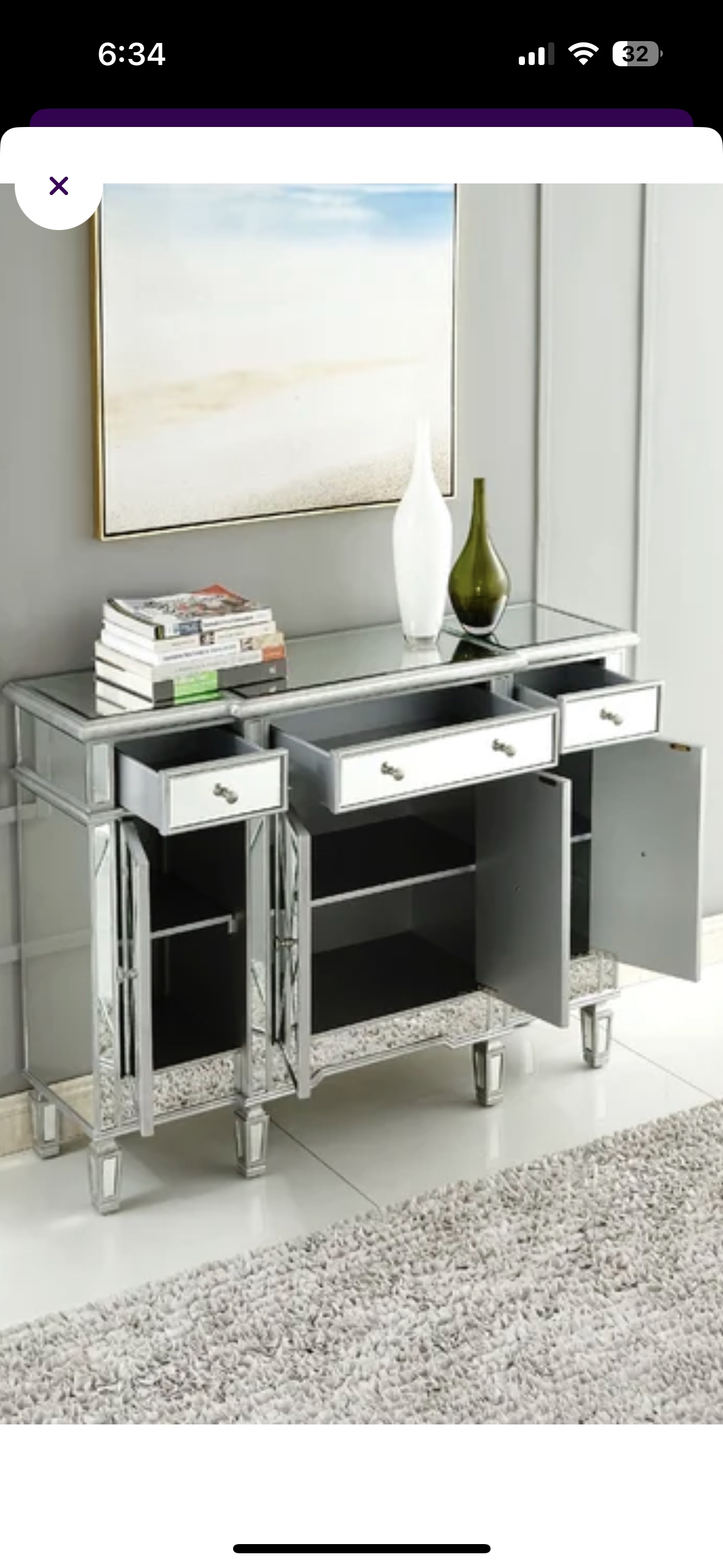 Mirrored Accent Cabinet - photo 2