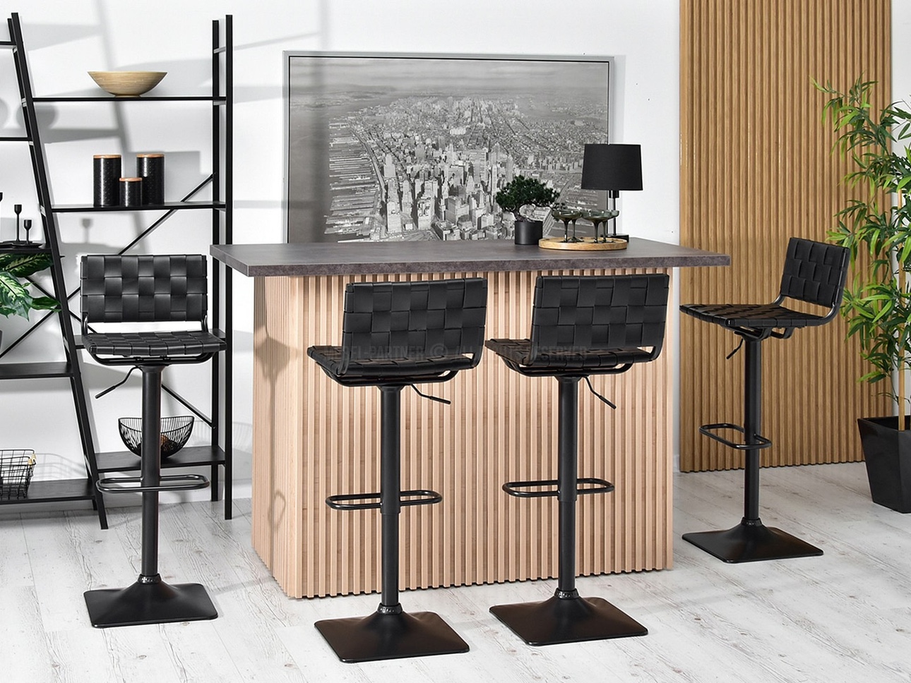 New Set of 3 Black Bar Stools