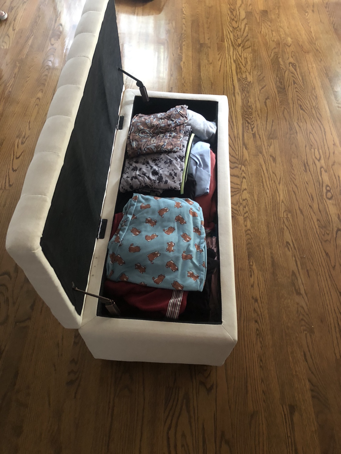 Beige Storage Ottoman - photo 2