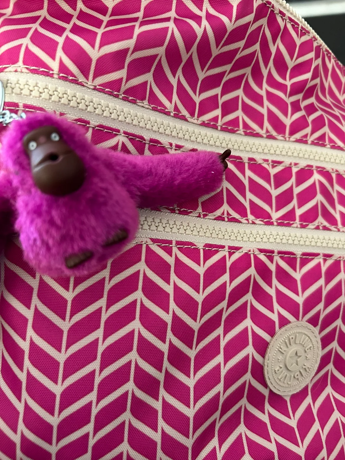 Kipling Crossbody Nylon Purse  Gorilla Keychain Tan image indicator(4)