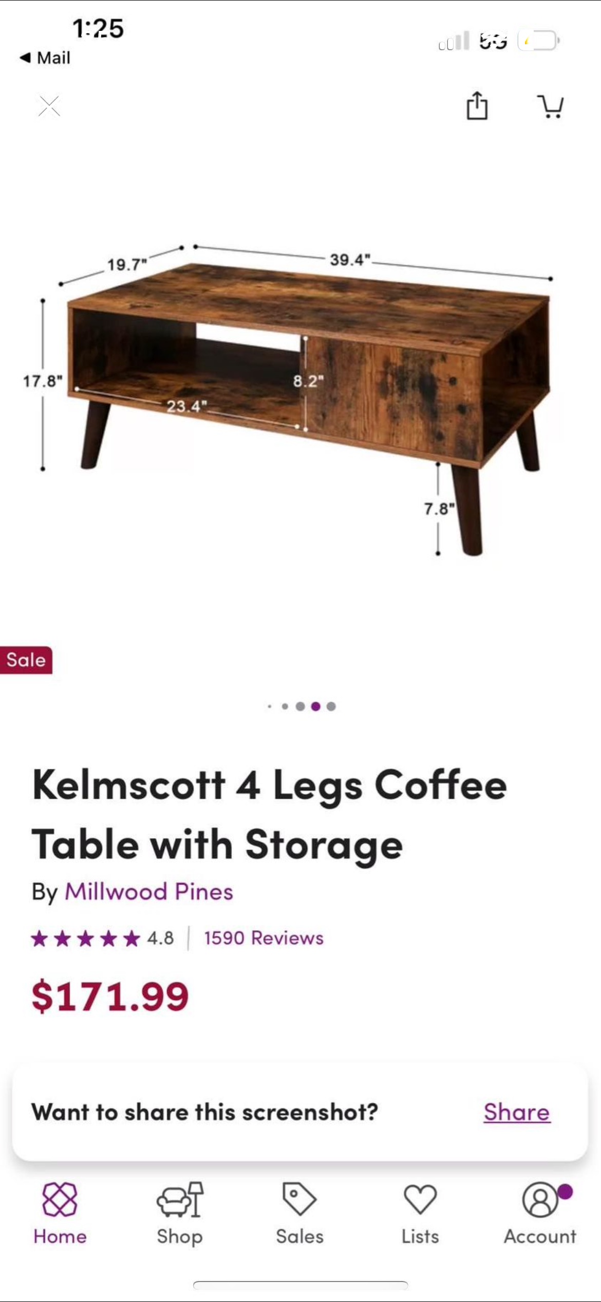 Coffee Table with Storage - photo 3