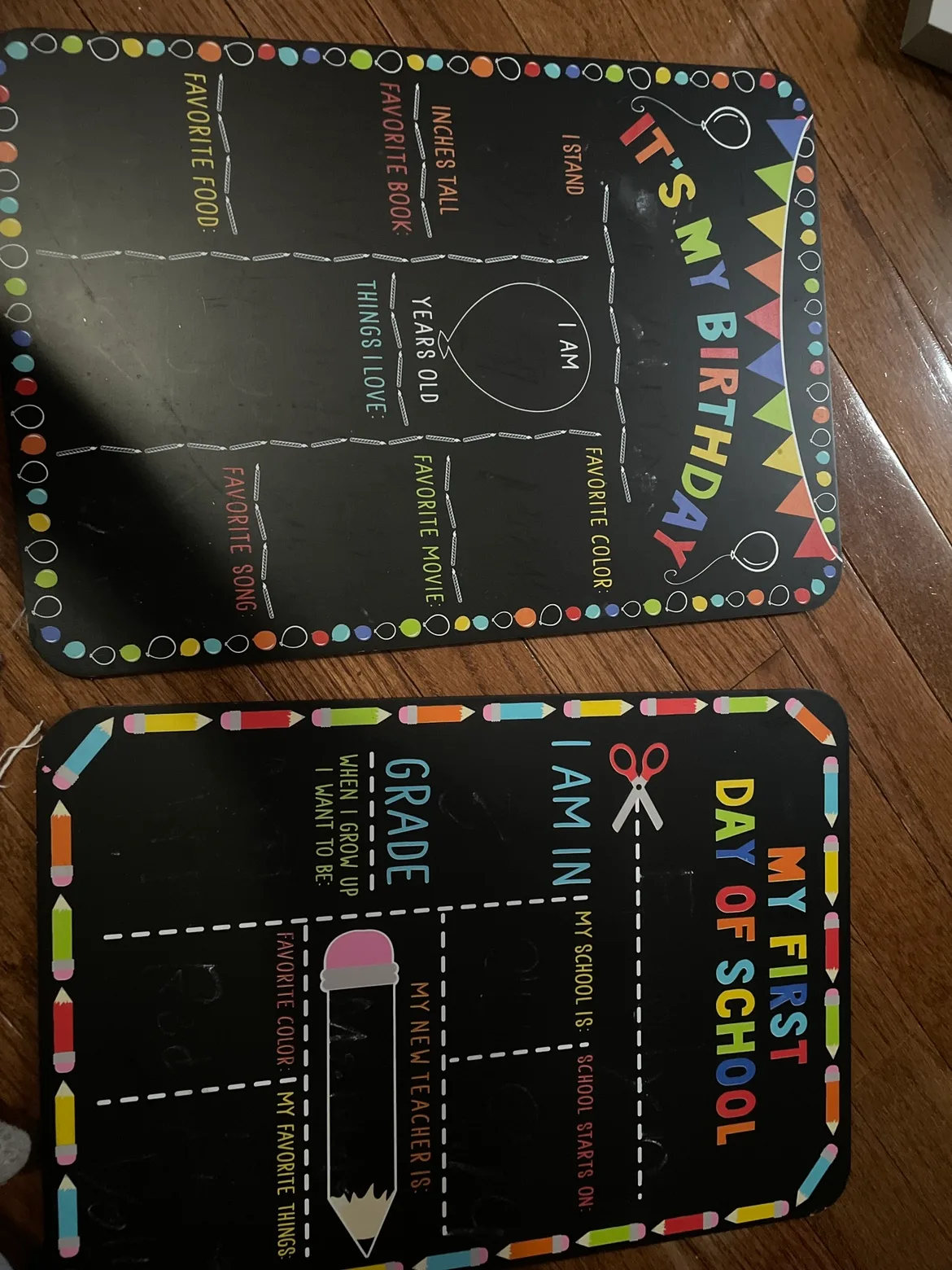 Birthday, First and Last Day of School Chalkboards thumbnail