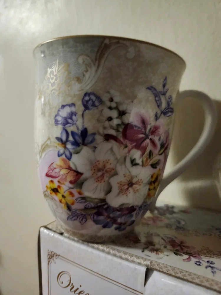 Oriental Garden Set of 2 Porcelain Mugs image indicator(2)