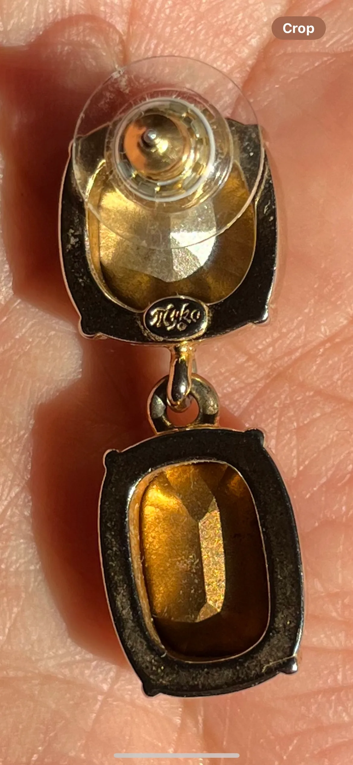 Tika Green and Amber Stone Earrings rhinestones image indicator(5)