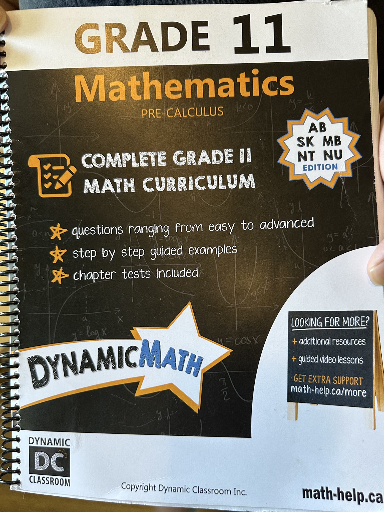 Grade 11 Math Textbook - Dynamic Classroom