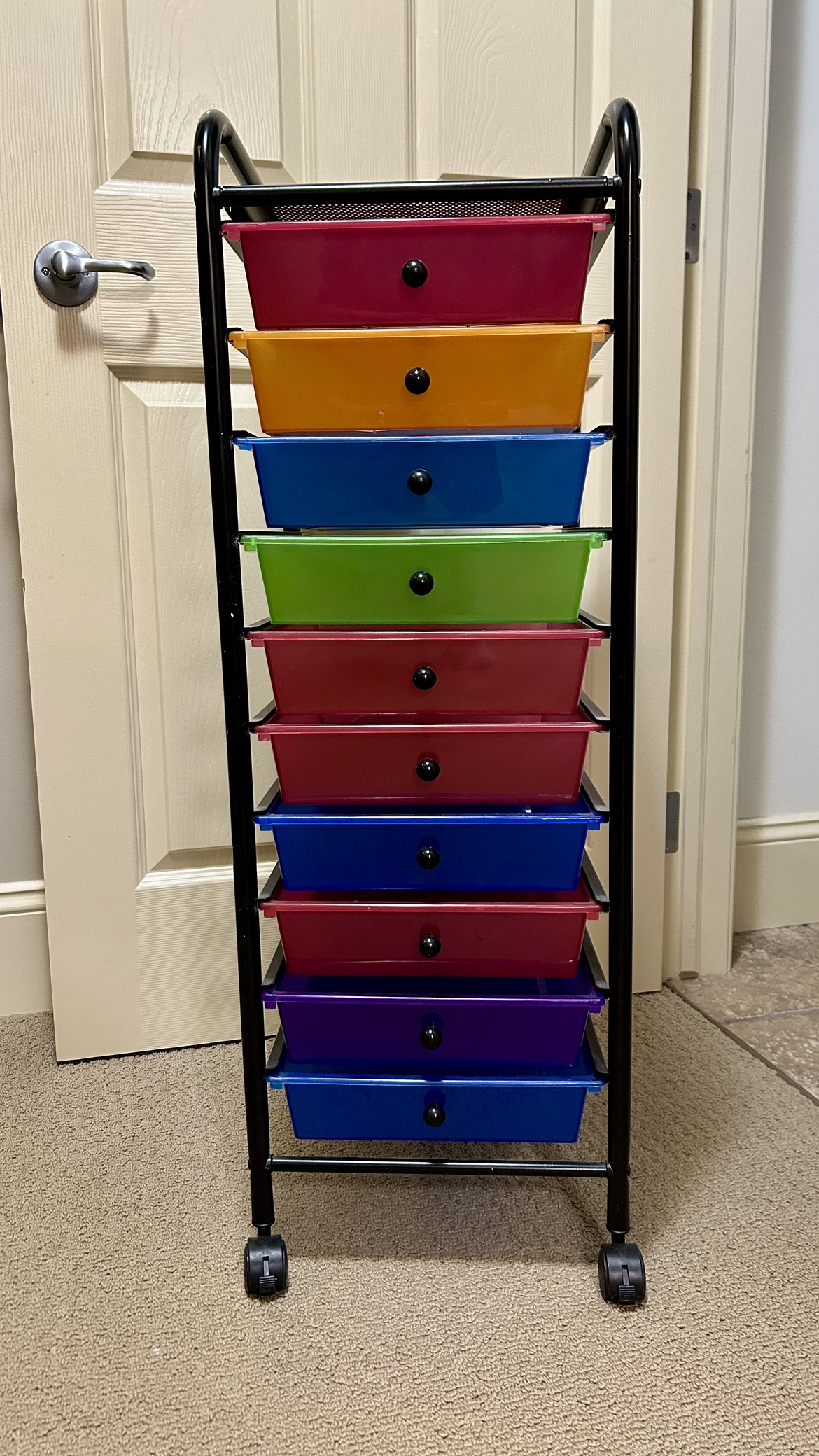 10 drawer storage rolling cart