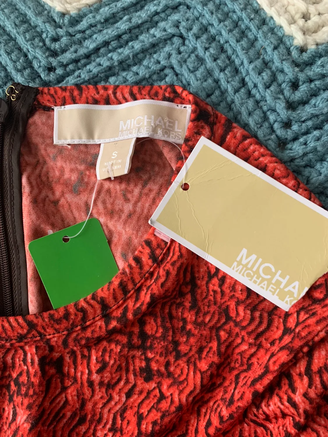 Michael Kors Red Asymmetrical Dress w/ Drop Waist image indicator(9)