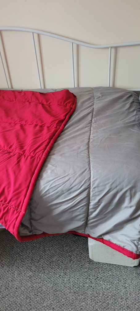 Red and Grey Reversible Twin Comforter #freecycle