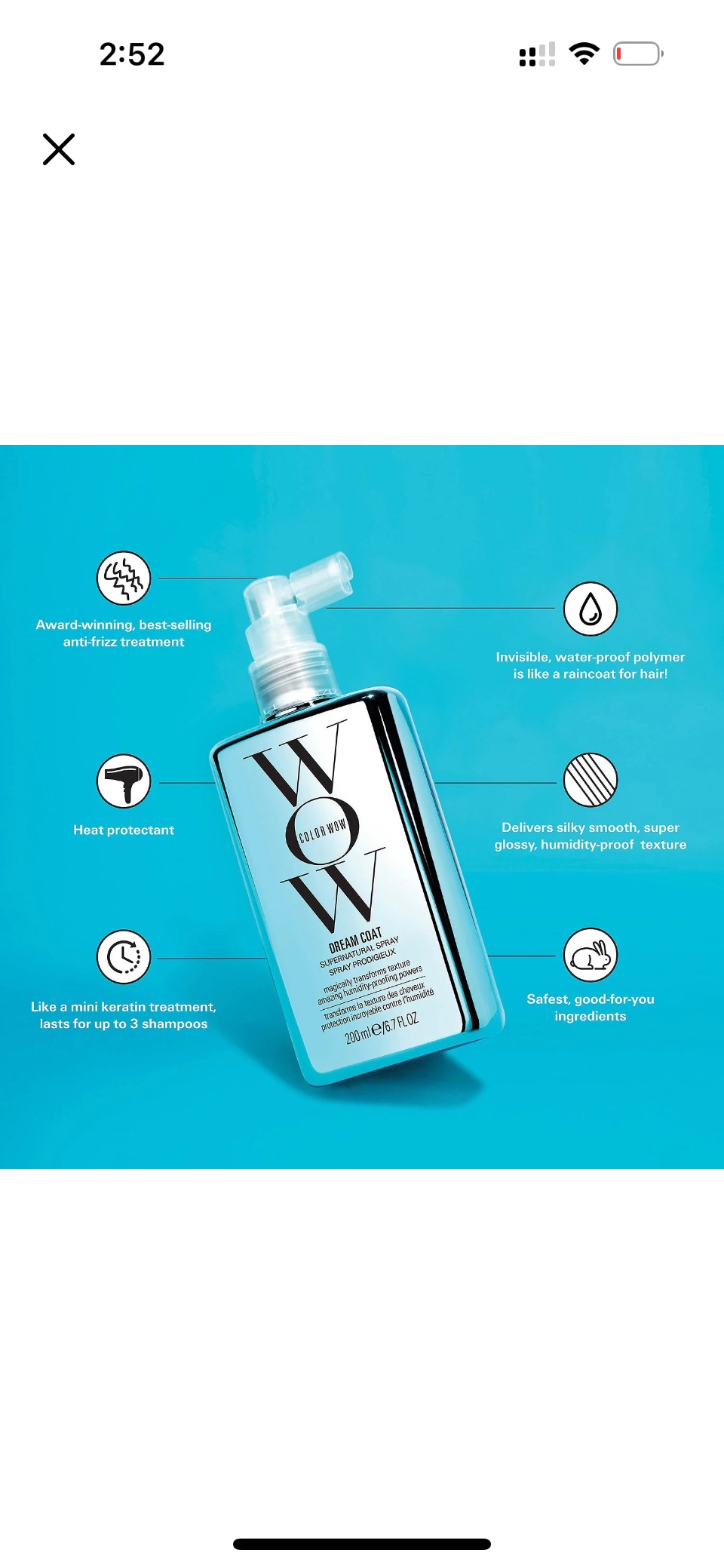 Color Wow Dream Coat Supernatural Spray Anti-Frizz Treatment - photo 2
