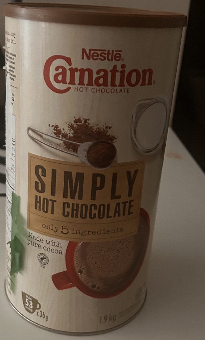 Nestle Carnation Simply Hot Chocolate 1.9 kg