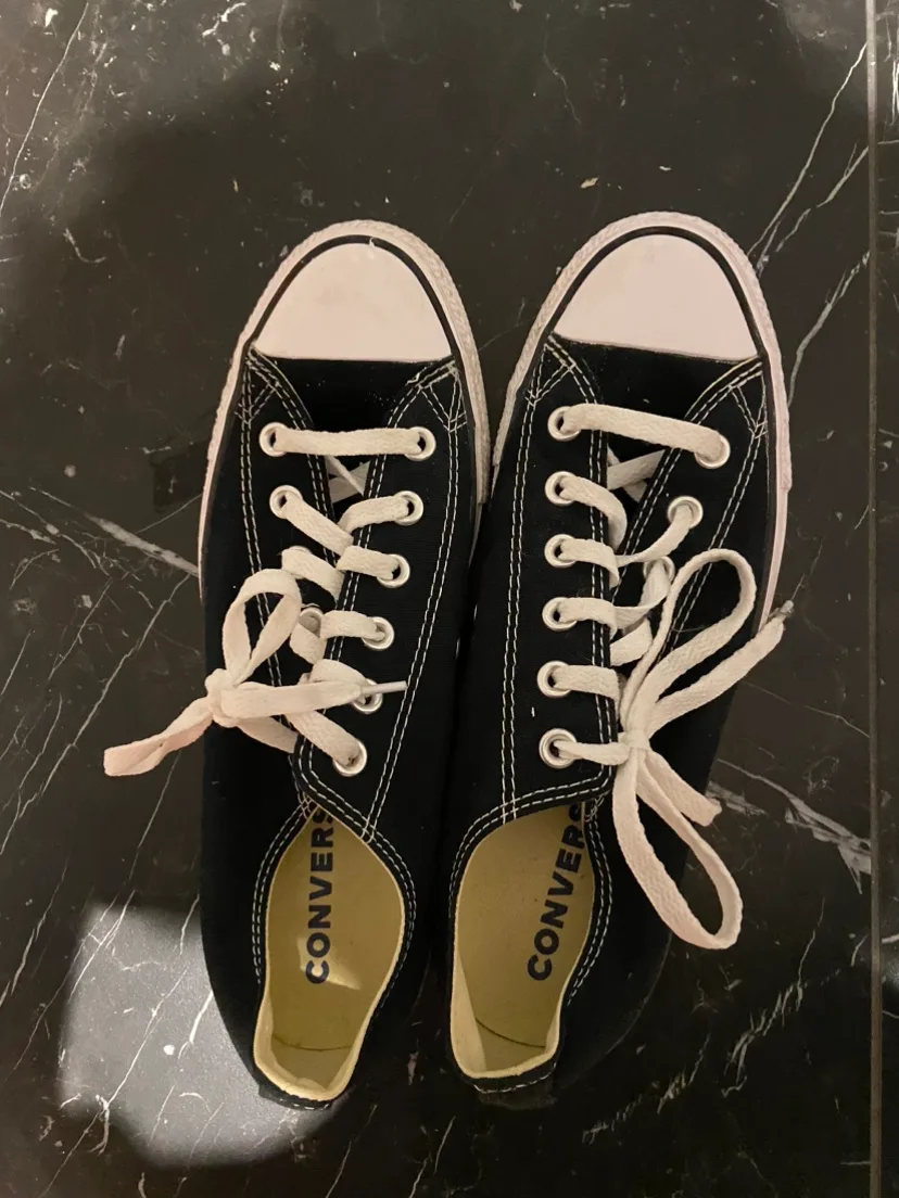 Converse All Star Low Top Black Sneakers (Women’s 9.5/Men’s 7.5) thumbnail