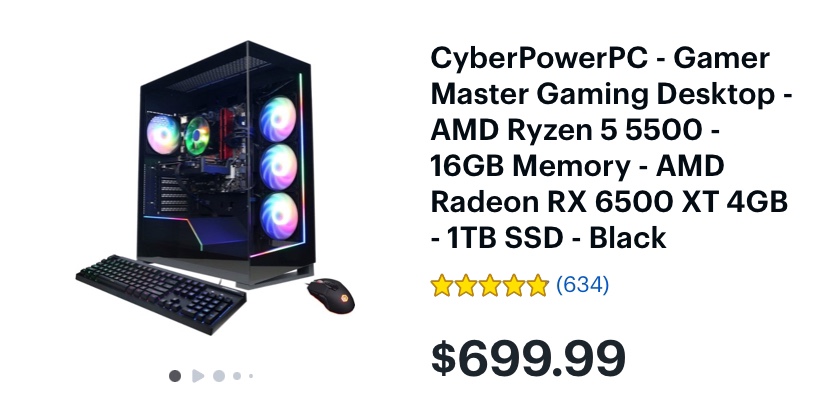CyberPowerPC Gamer Master Gaming Desktop - photo 3