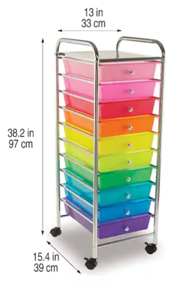 10 drawer storage rolling cart - photo 2