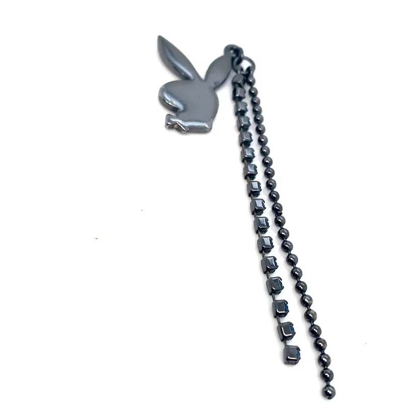 Small Playboy bunny w/ rhinestones pendant image indicator(4)