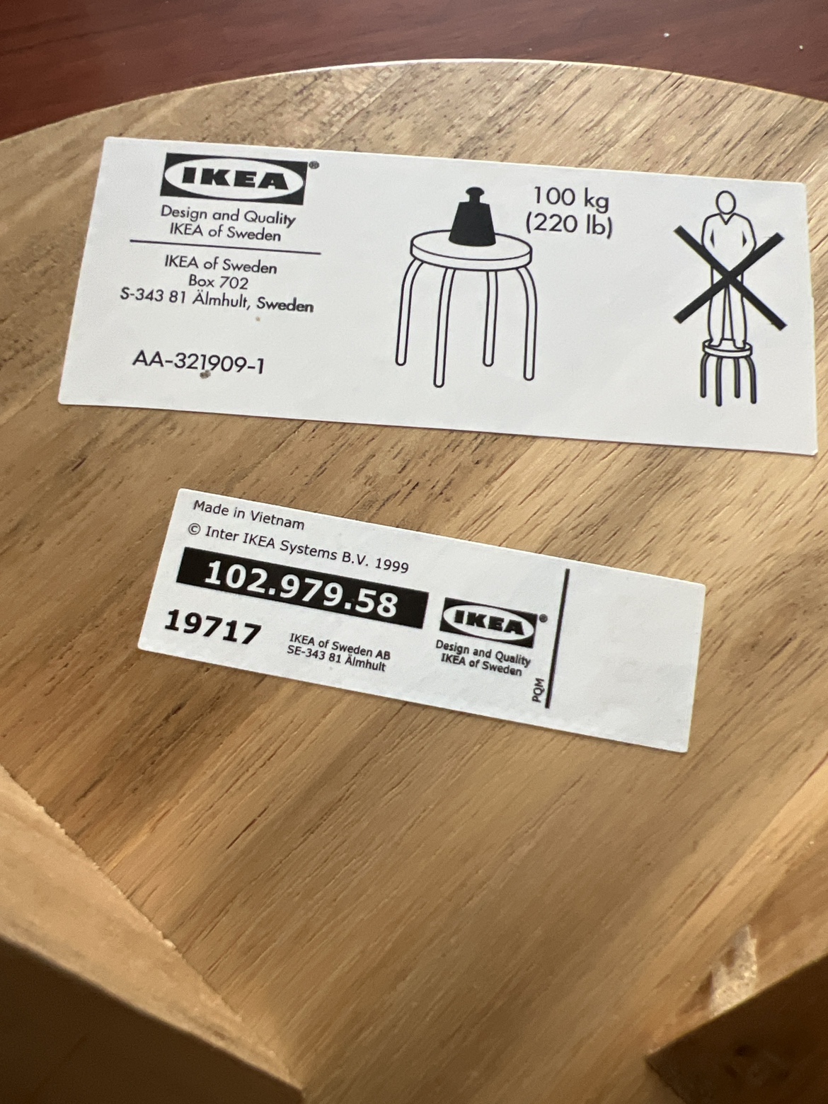 IKEA wooden Stool ❤️ - photo 2