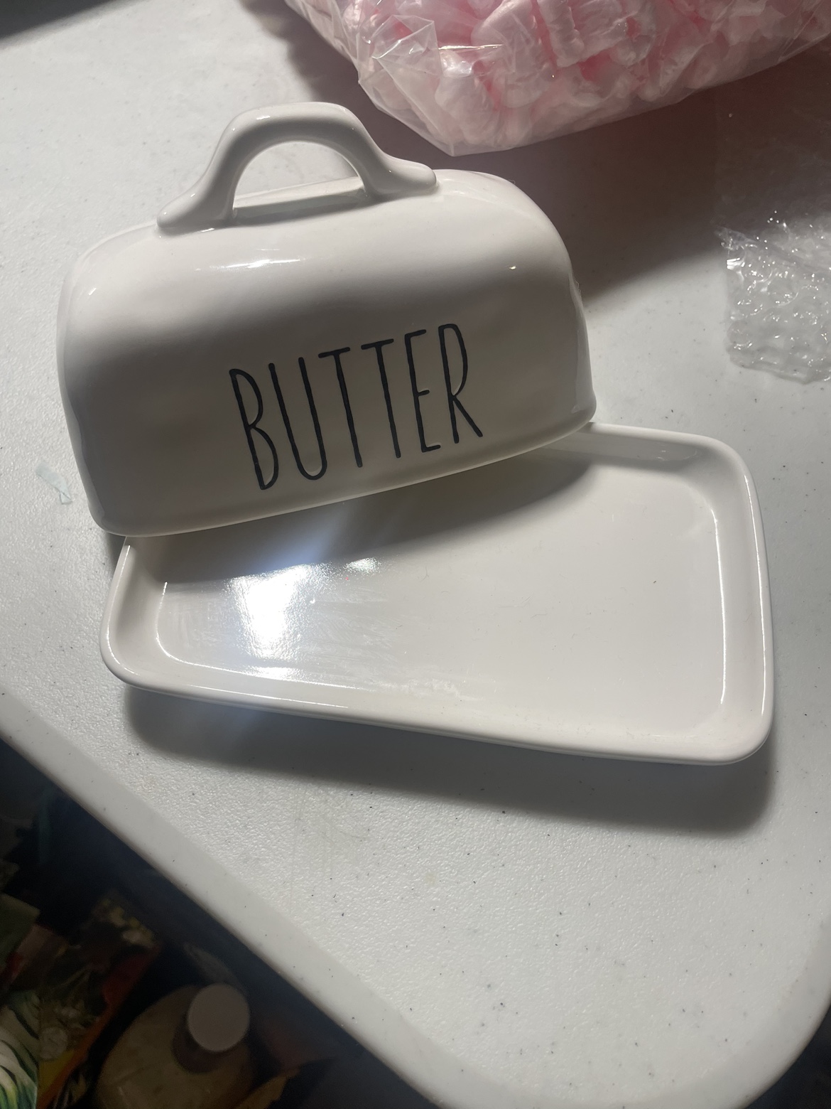 White Butter Dish