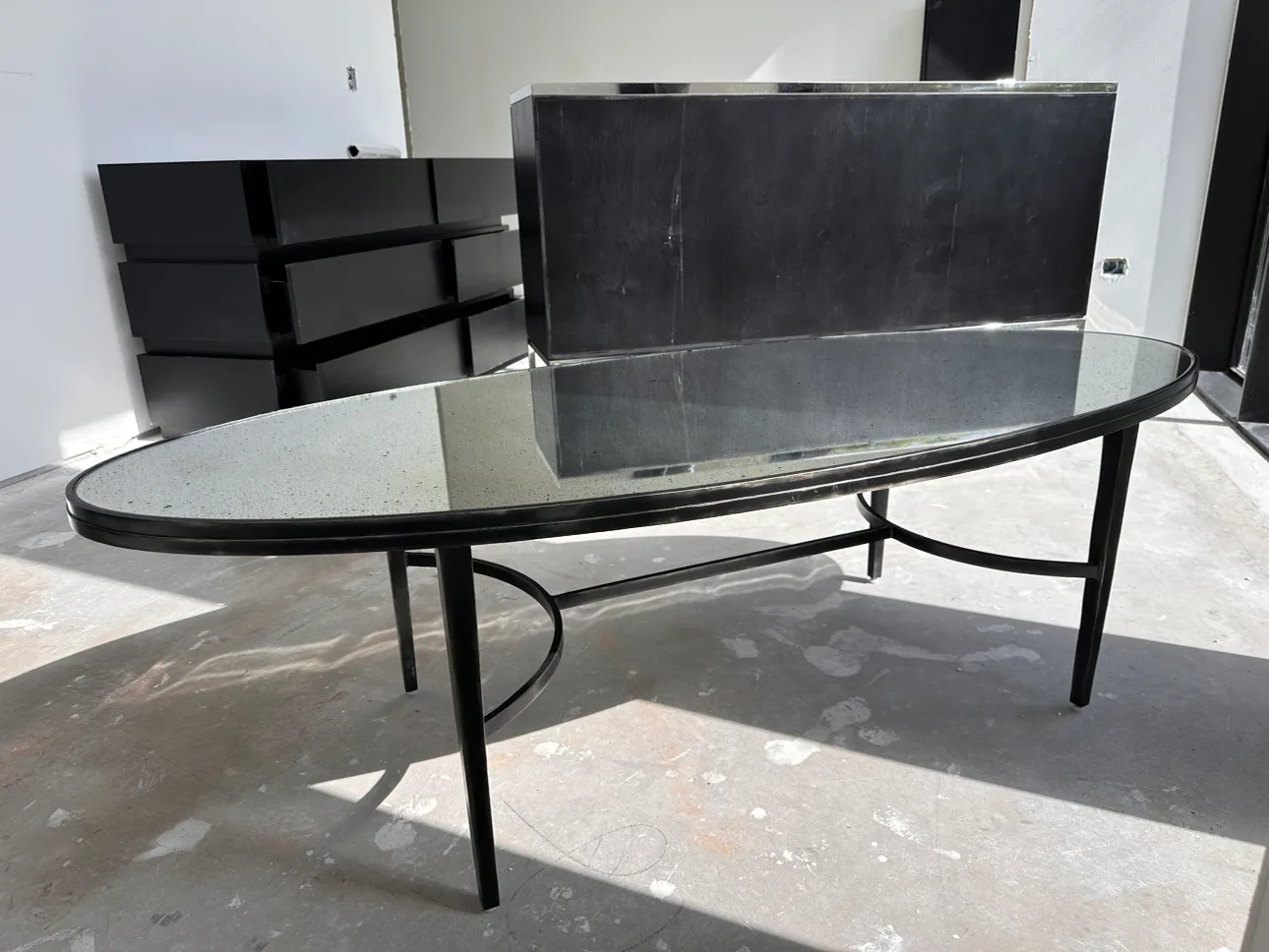 Oval Mirrored Coffee Table - by Dwell Studio image indicator(2)