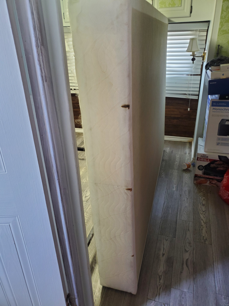 Queen Size Mattress + box spring + metal bed frame - photo 5