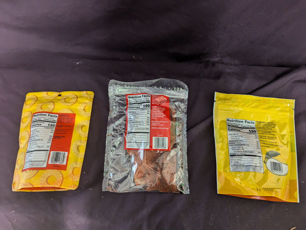 Trader Joe's spice Dried Mango and pineapple Variety Pack - photo 2