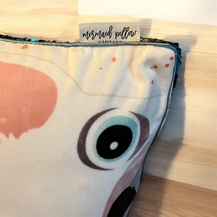 Mermaid Pillow Company "Puppies Play" Sequin Positivity Pillow image indicator(9)