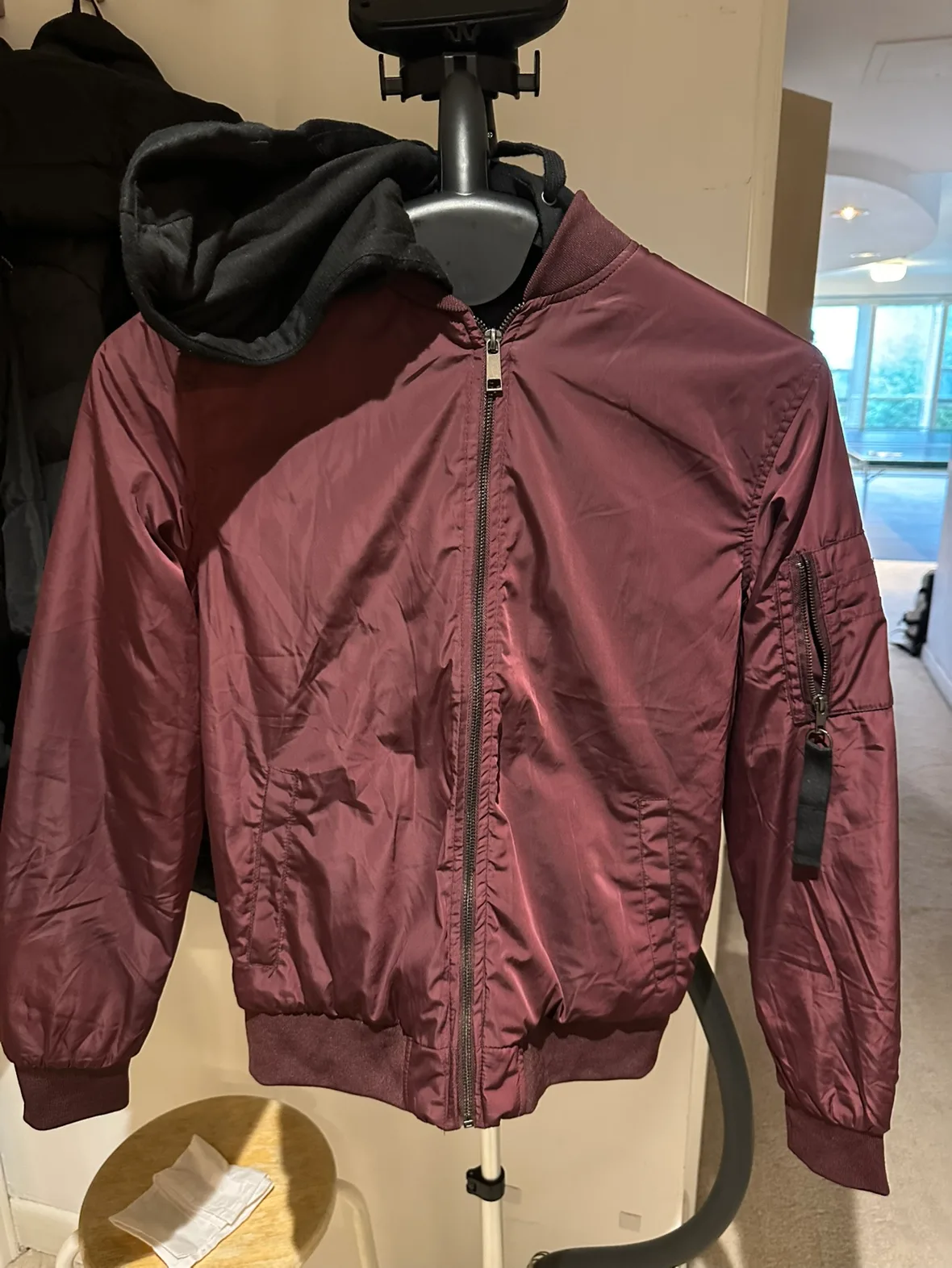 Burgundy Bomber Jacket - Small image indicator(2)