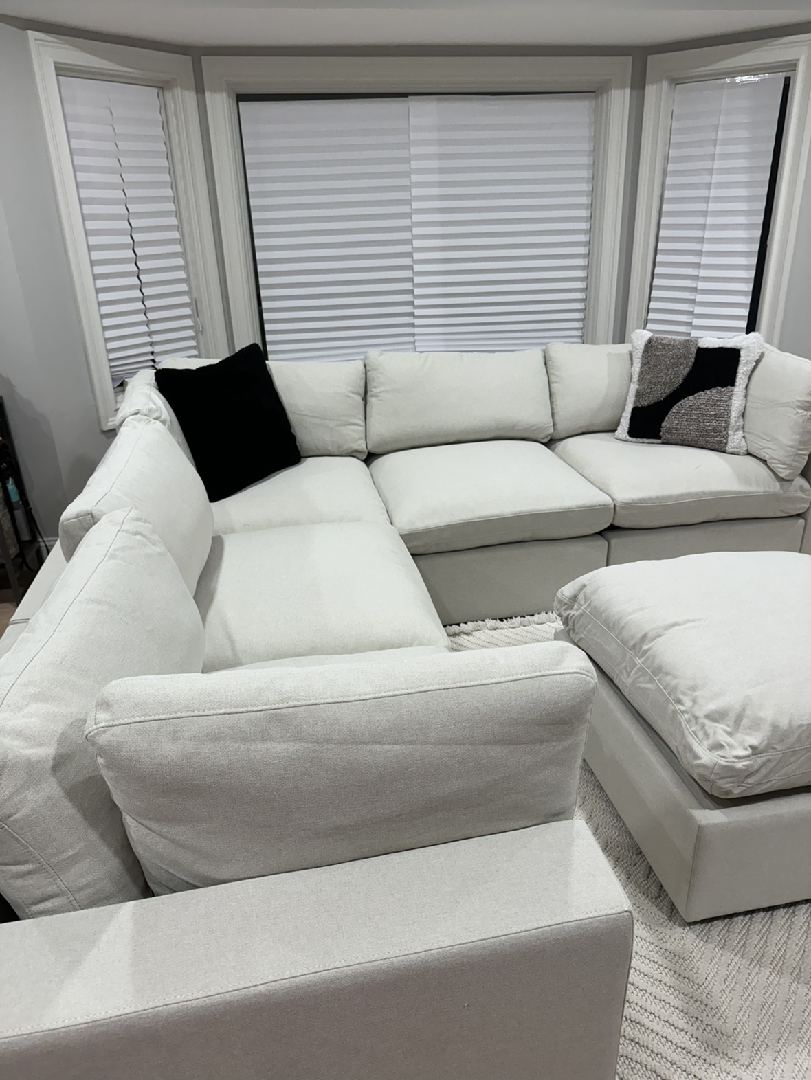 COZEY sectional with chair and ottoman