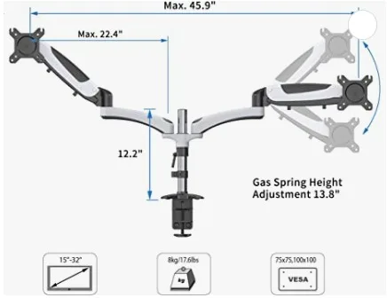 Dual Monitor Arms image indicator(2)