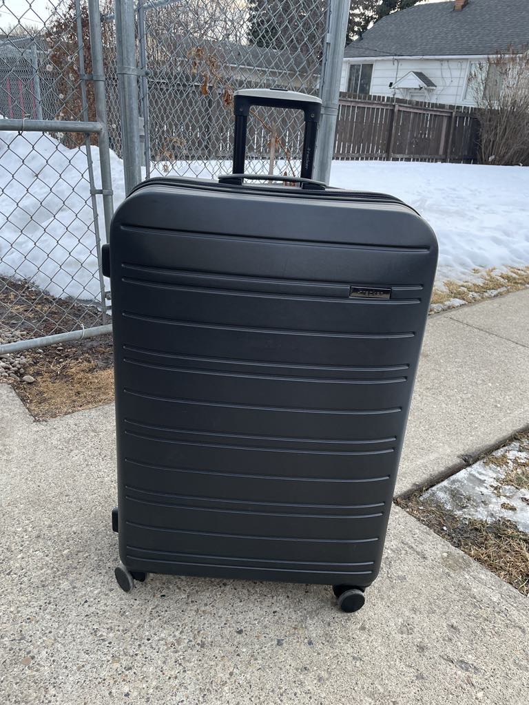 Large Black Suitcase with Wheels - photo 2