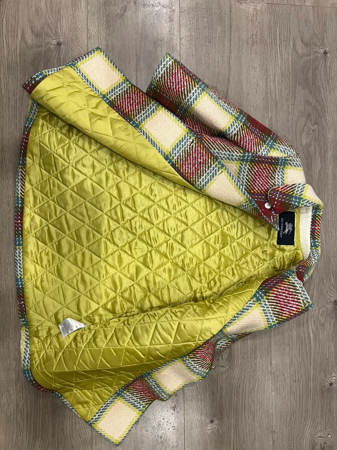 Burberry Kids Plaid Coat Size 3 Years image indicator(9)