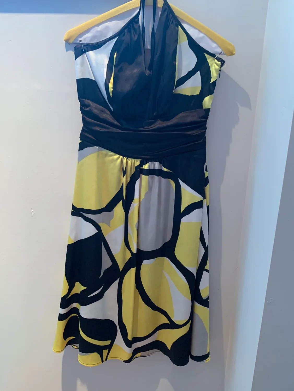Yellow and Black Halter Dress thumbnail