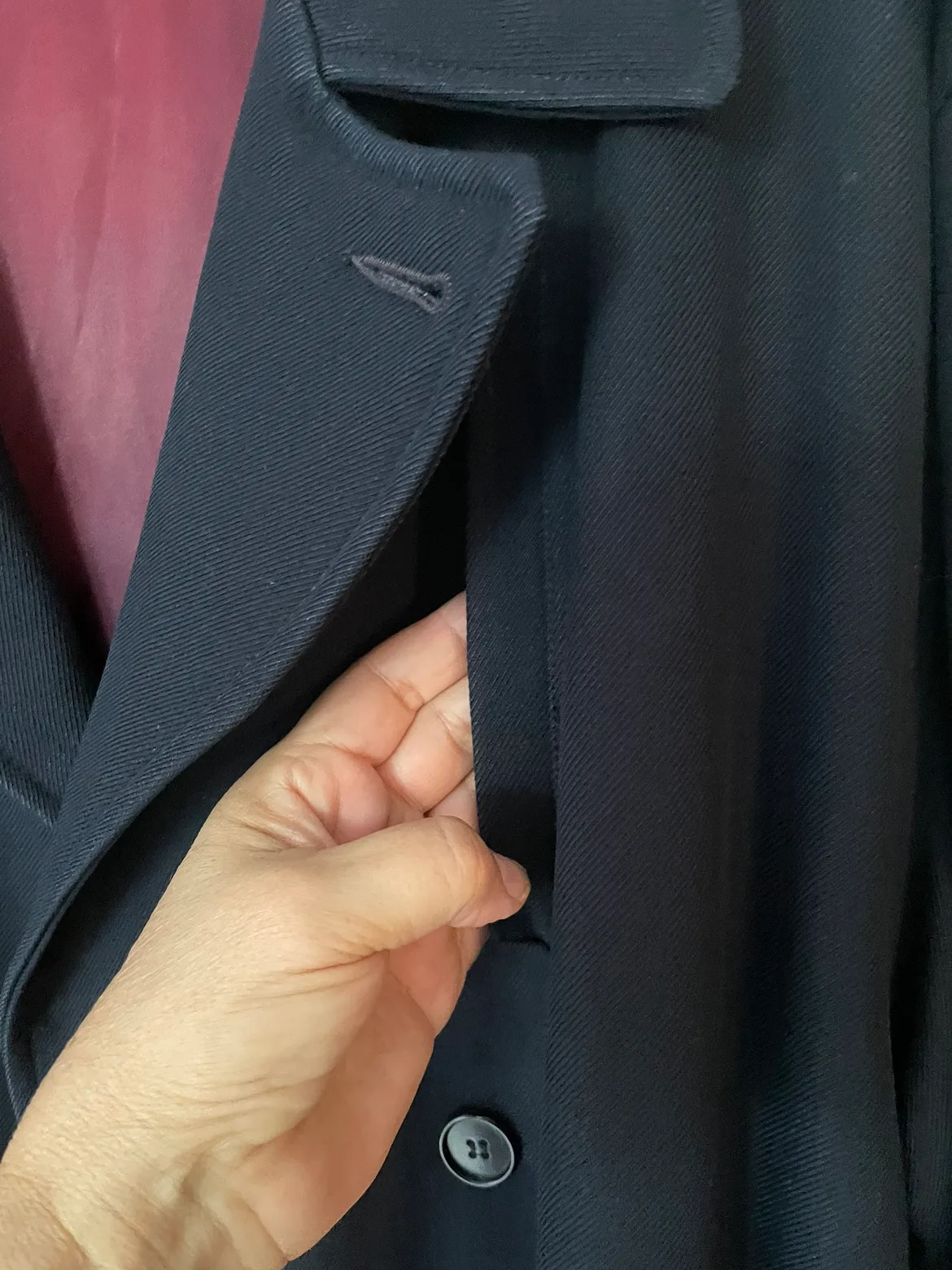 Navy blue men’s Trench Coat image indicator(5)