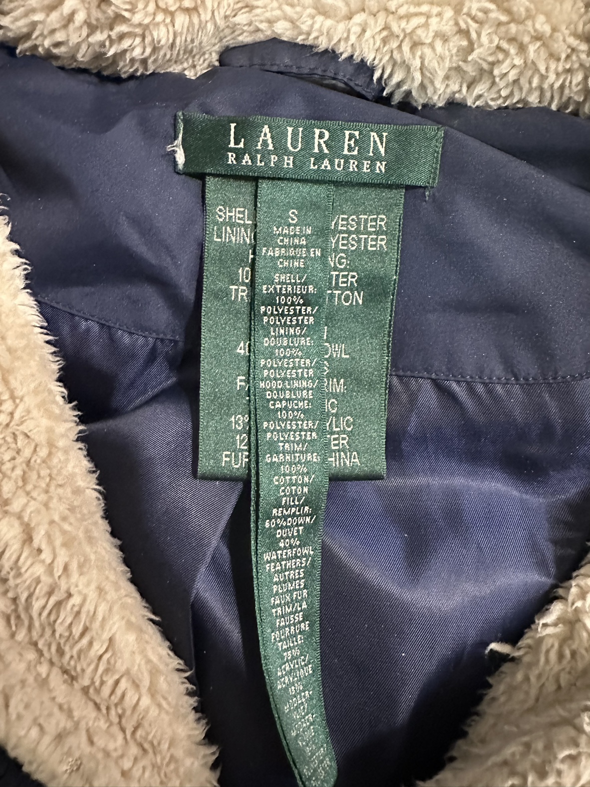 Ralph Lauren Navy Down Jacket - photo 4