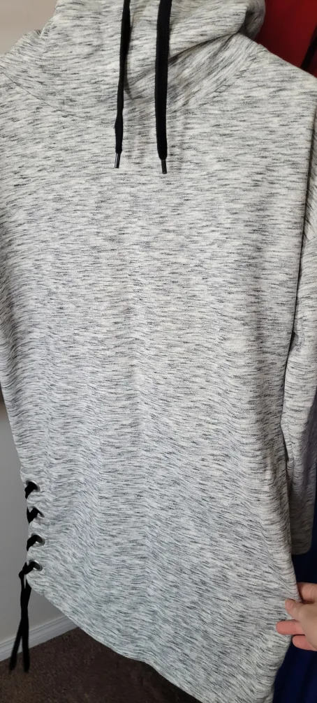 Grey & Black Long Sleeve Hoodie image indicator(2)