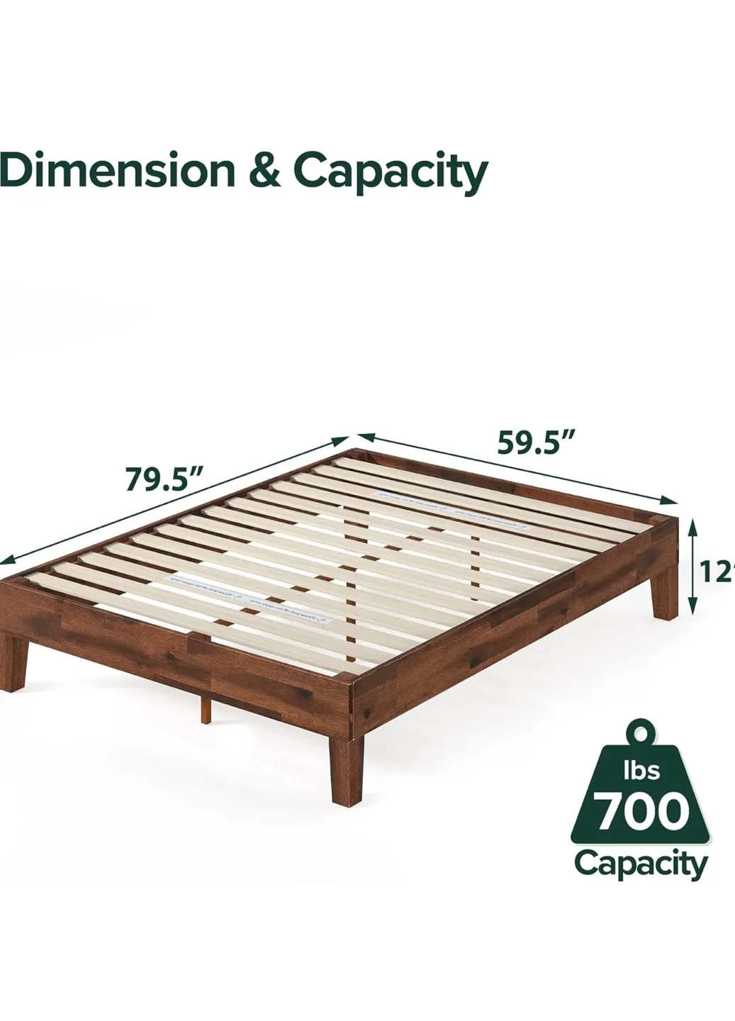 Queen Size Platform Bed Frame thumbnail