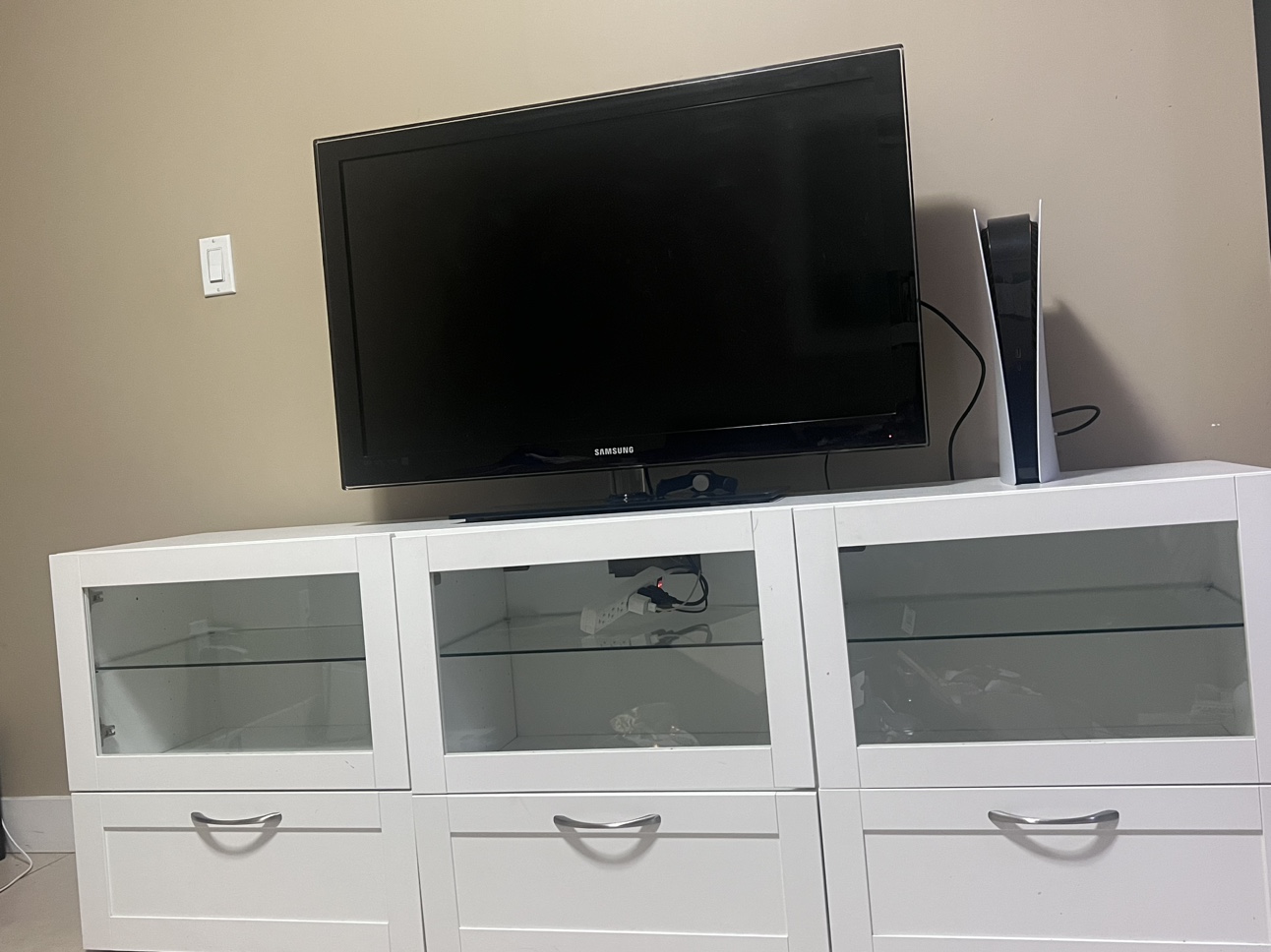 Ikea White TV Unit
