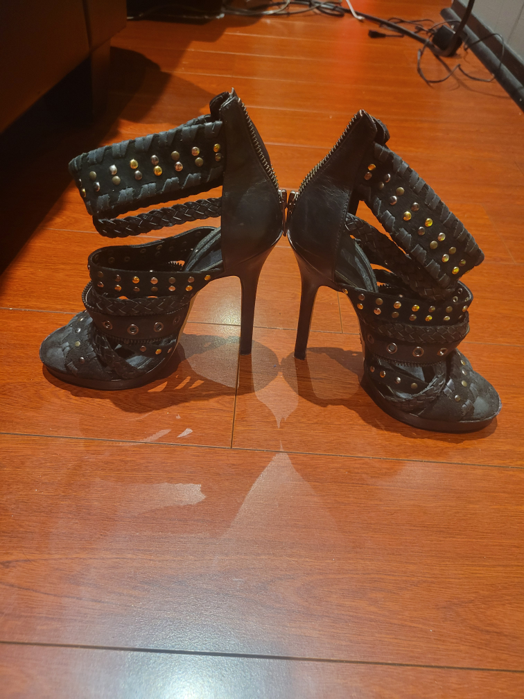 Black Studded Heels