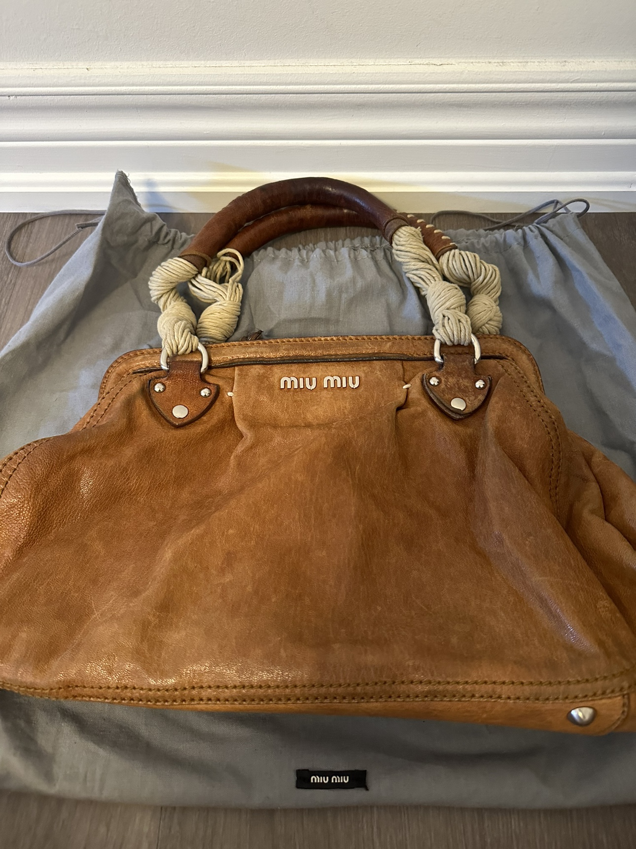 Vintage MIU MIU Doctor Satchel (Caramel)