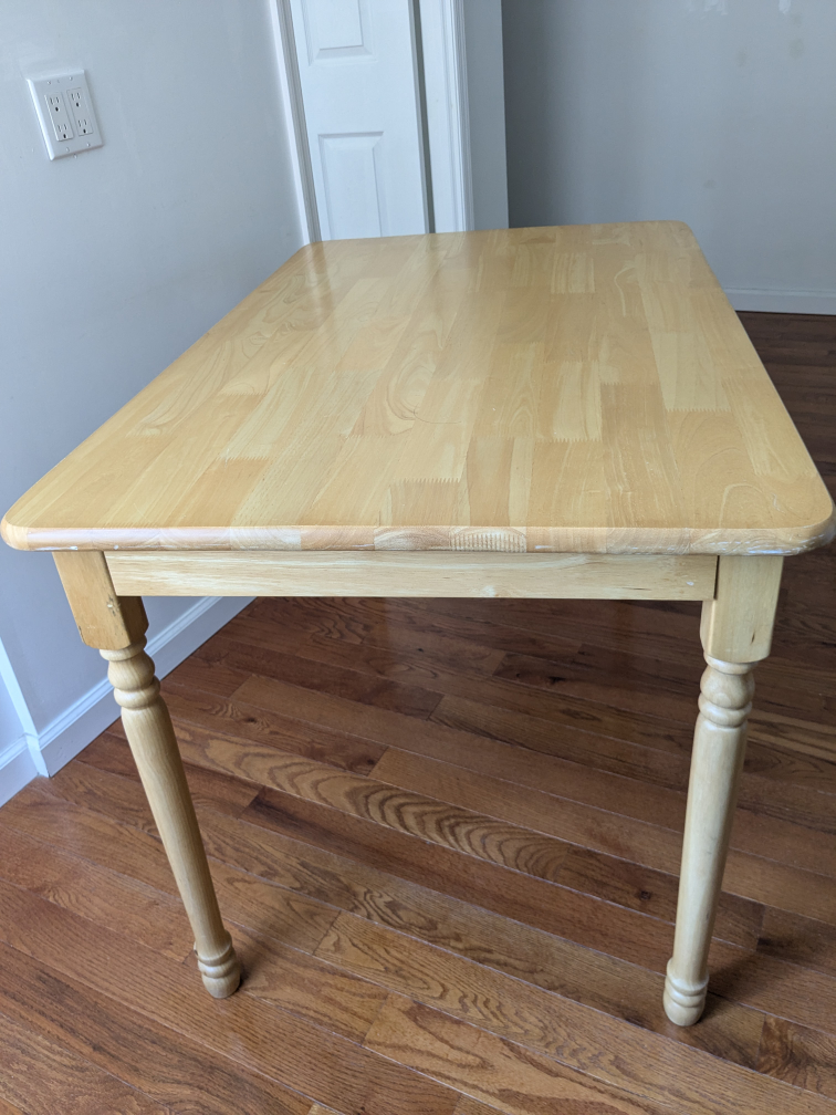 hard wood table