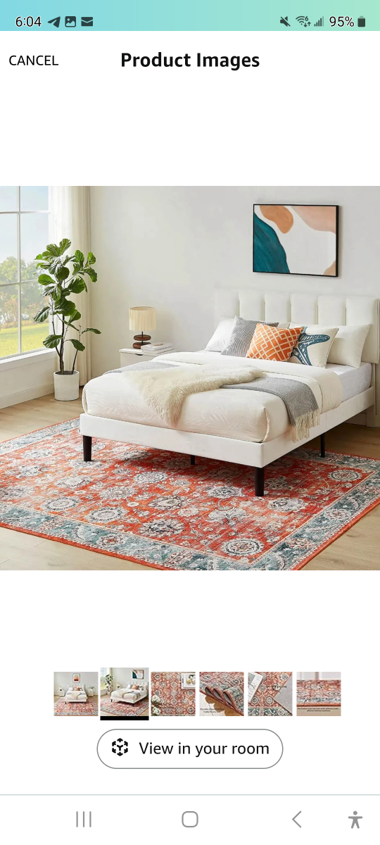Brand new 3 x 5 feet washable area rugs. Orange.